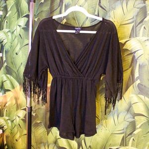 Black romper/beach cover up